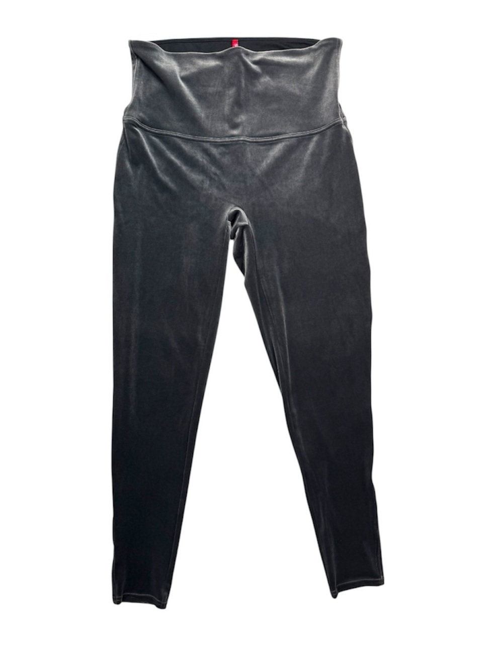 SPANX Velvet Leggings Dark Gray High Rise Shaping Skinny Pants 1X